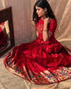 Red Colour Jacquard Silk With Zari Weaving Work Gown Wholesale Suppliers In India YNF 5302 